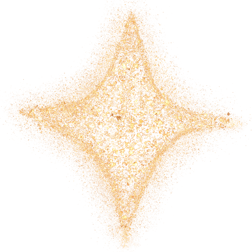 Star Gold Glitter Cutout